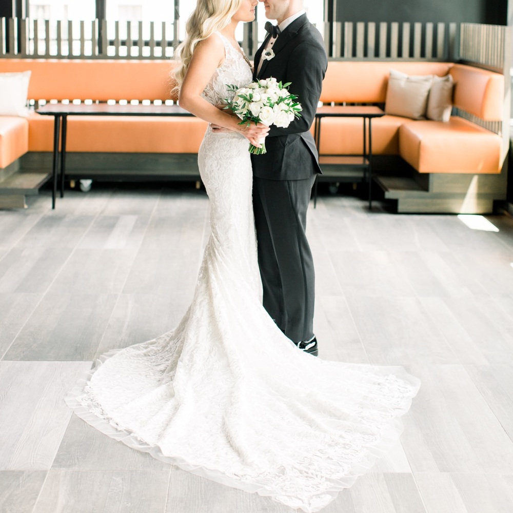 Pnina Tornai LOVE collection wedding dress + veil